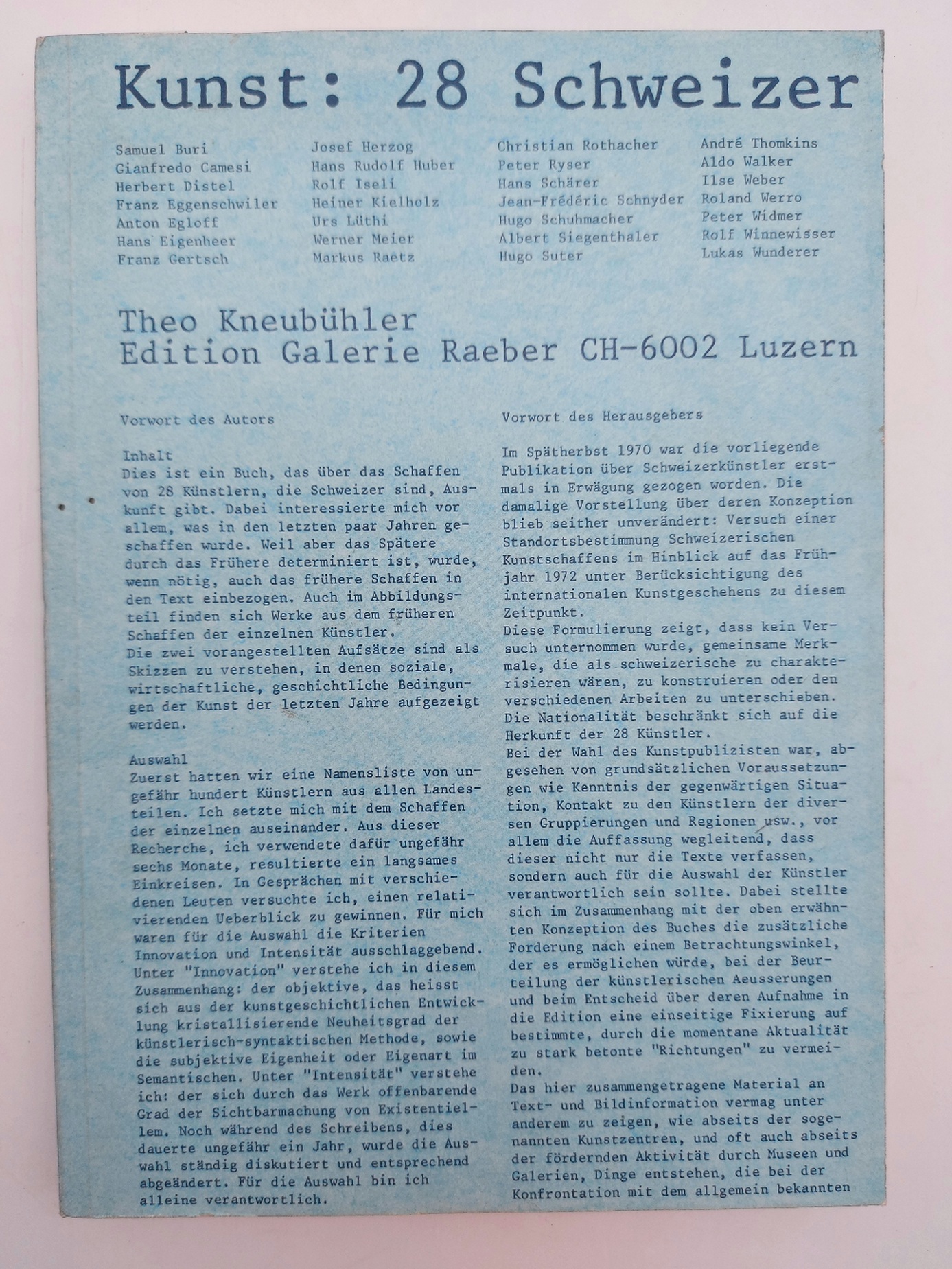 Kunst: 28 Schweizer